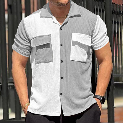 Breathable Casual Beach Shirt Short Button