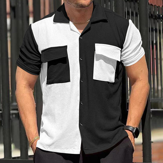 Breathable Casual Beach Shirt Short Button