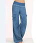 Oversized women's casual jeans wide-leg pants