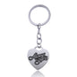 Stainless Steel Heart Sisters Best Friends Inspirational Keychains