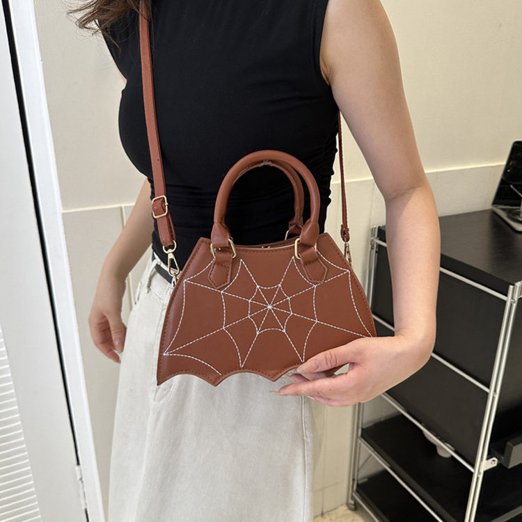 Halloween Spider Web Saddle Bag - Stylish Crossbody Shoulder Handbag with Handle for Women