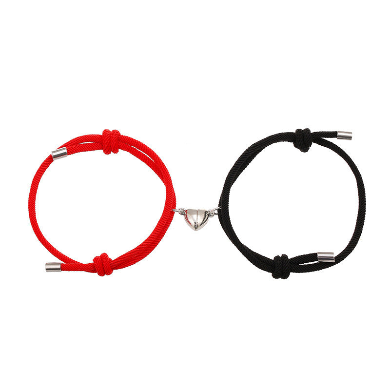 Simple Nylon Love Magnetic Bracelet