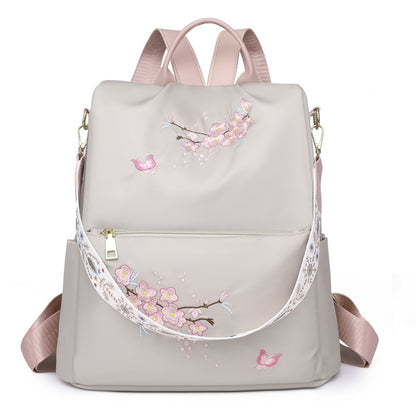 Women's Fashion Simple Ethnic Style Embroidery Casual Backpacks