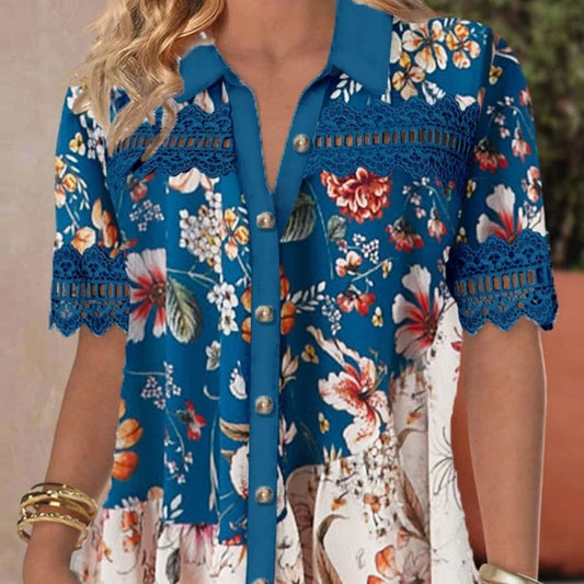 Women's Regular Cardigan Digital Printing Blouse