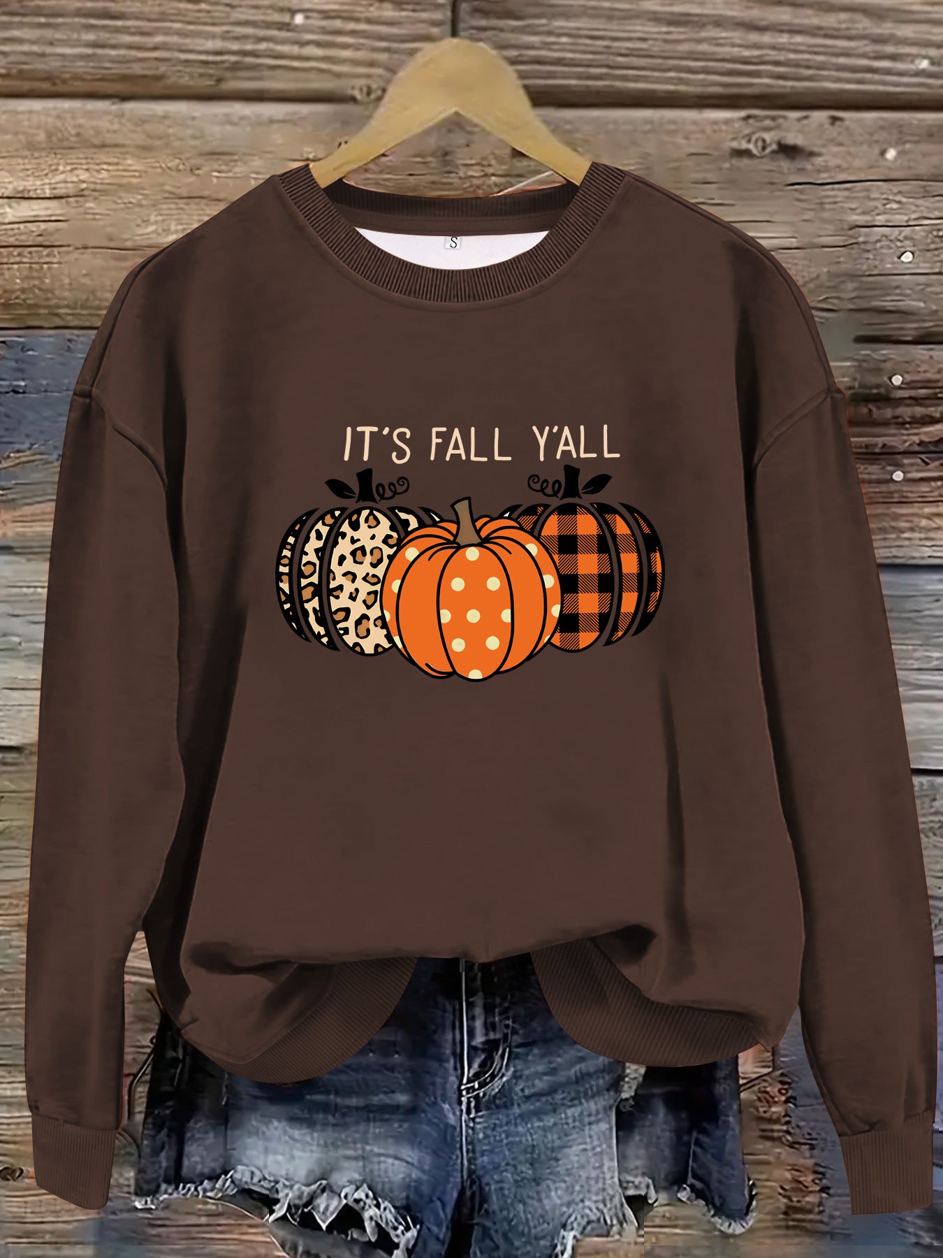 Round Neck Halloween Pumpkin Sweater