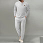 Men's Solid Color Long Sleeve Trousers Suit