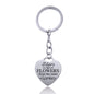 Stainless Steel Heart Sisters Best Friends Inspirational Keychains