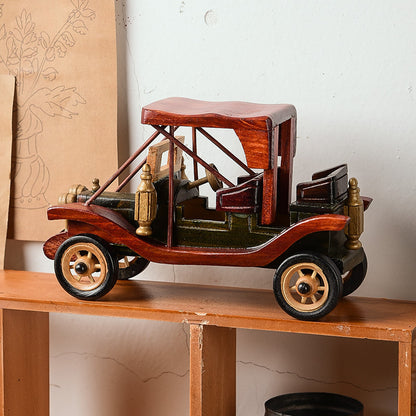 Retro Creative Home Desktop Wooden Vintage Car Ornaments