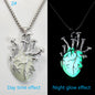 Zinc Alloy Luminous Heart Pendant Necklace