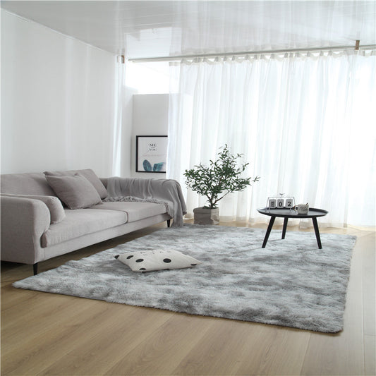 Variegated Tie-dye Gradient Carpet Bedroom Living Room End Table Rugs Bedroom Bedside Sofa Long Wool Washed Full-bed Hair Generation