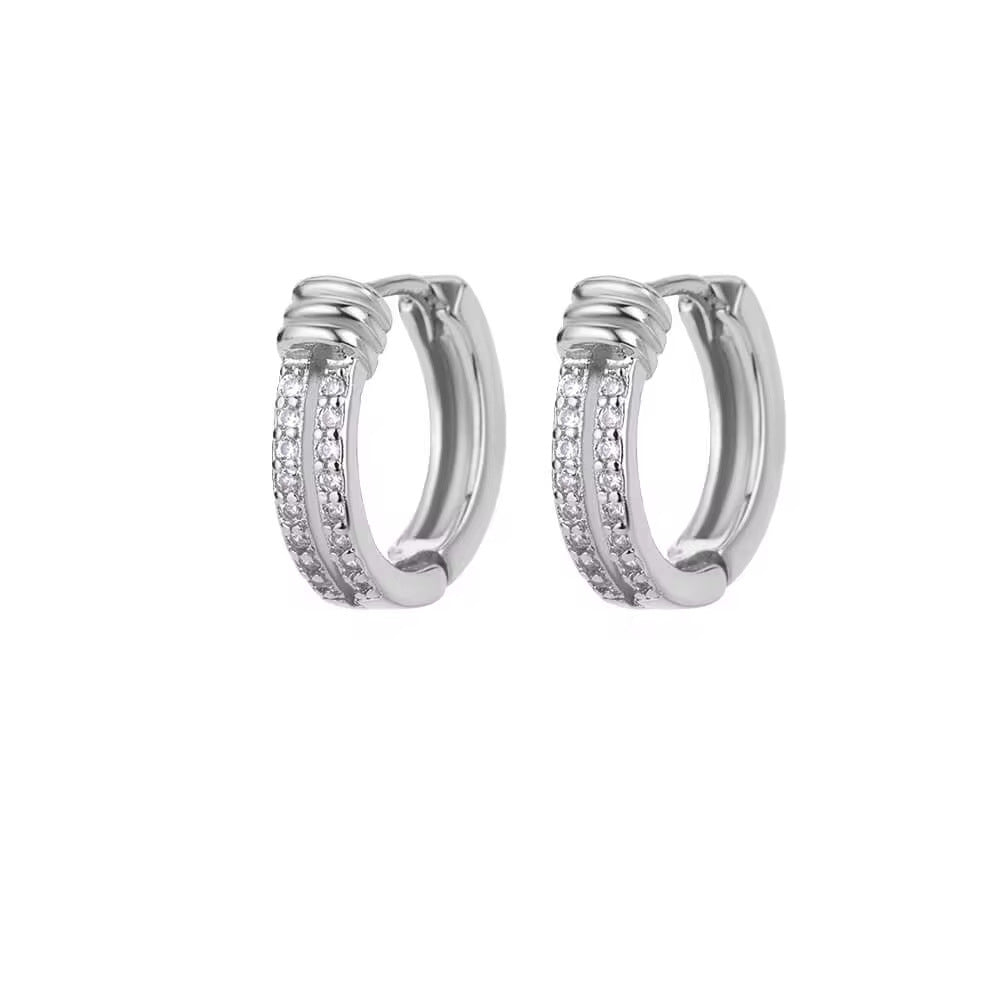 Personality Minimalist Elegant Love Design Inlaid Zircon Ear Ring