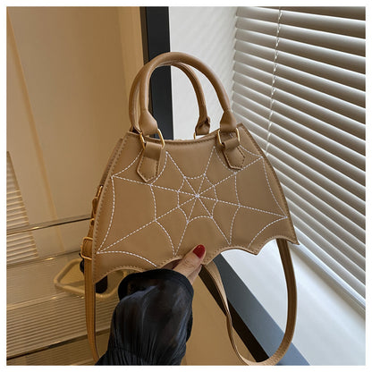 Halloween Spider Web Saddle Bag - Stylish Crossbody Shoulder Handbag with Handle for Women