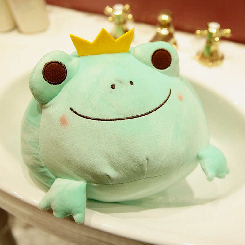 Plush Toy Cute Crown Frog Prince Doll Cute Little Frog Doll  Frog Doll