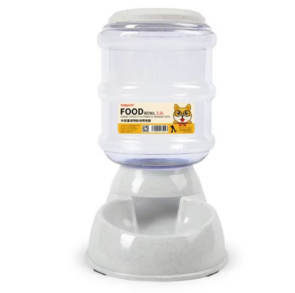 3.8L Automatic Dog and Cat Water Fountain & Feeder – Large Capacity Pet Dispenser Bowl