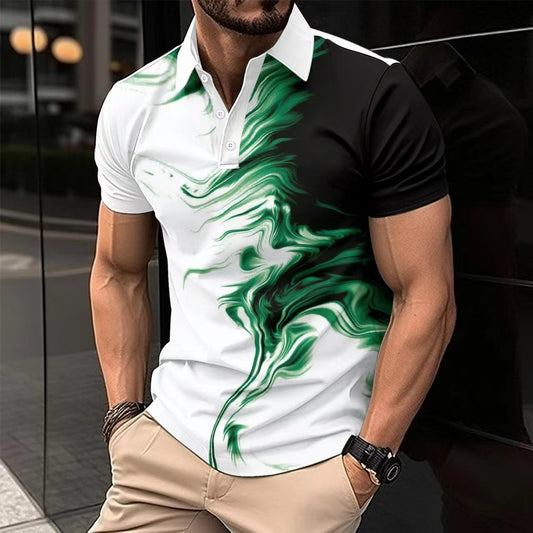 Business Colorblock All-matching T-shirt