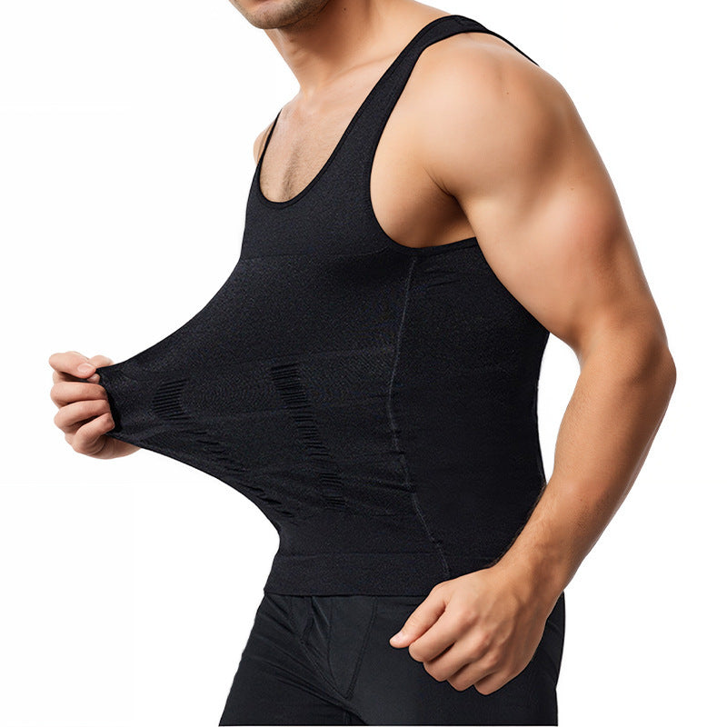 140D Men's Body Shapers Fitness Vest Sports Body