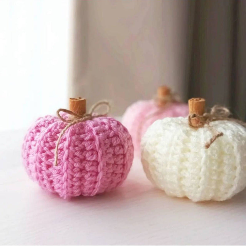 Halloween Props Hand-crocheted Pumpkin Small Ornaments Cartoon Doll