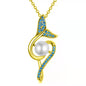 Mermaid Tail Pearl Pendant Necklace Female Niche