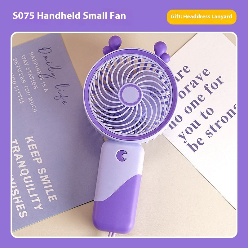 Small Handheld Fan Desktop Cartoon Mini Electric Usb Student Portable Gift