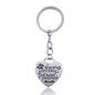 Stainless Steel Heart Sisters Best Friends Inspirational Keychains