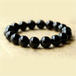 Geometric Unisex Black Black Agate Bracelet