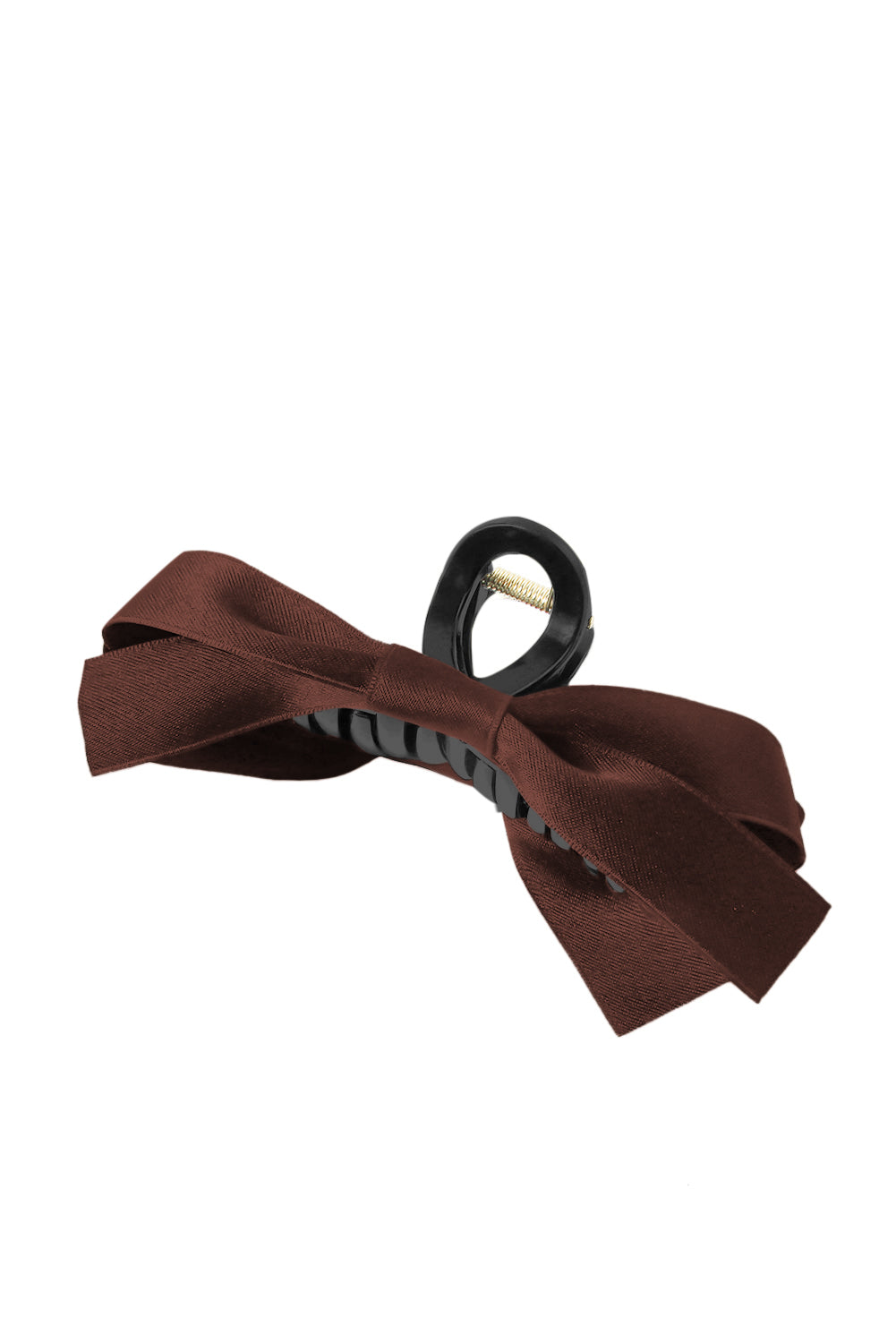 Coffee Bow Decor Large Hair Claw Clip