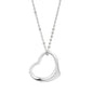 Temperamental Minority Ornament S925 Sterling Silver Hollow Heart Necklace