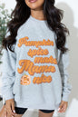 Gray Pumpkin Spice Makes Mama Nice Round Neck Sweatshirt