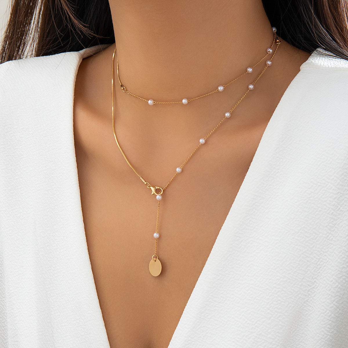 Niche Design Pearl Necklace Simple