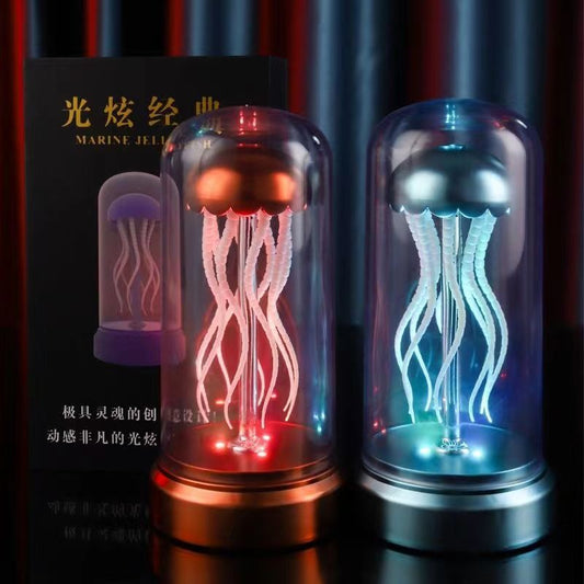 Mechanical Jellyfish Music Box Singing Ornaments Luminous Ambience Light