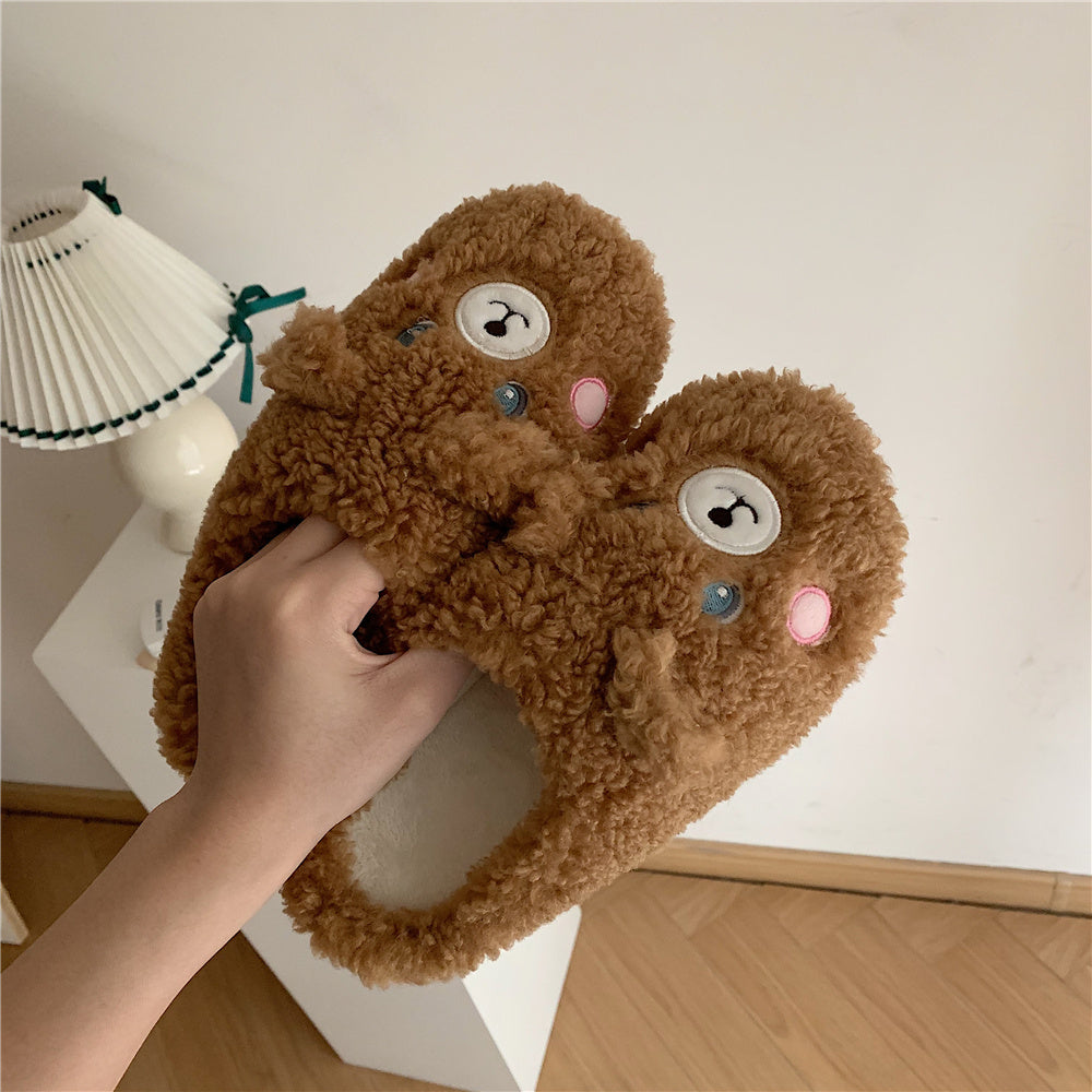 Non-slip internal plush slippers