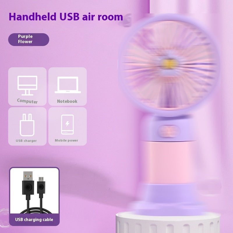 Small Handheld Fan Desktop Cartoon Mini Electric Usb Student Portable Gift