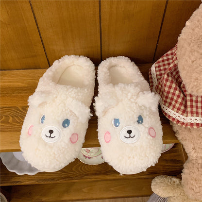 Non-slip internal plush slippers