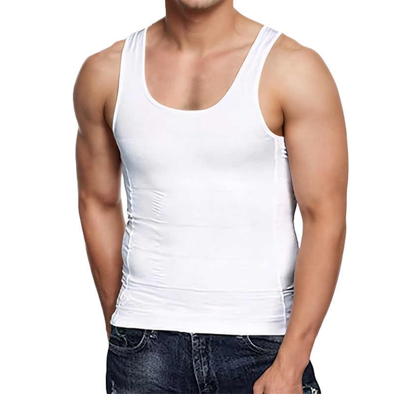 140D Men's Body Shapers Fitness Vest Sports Body