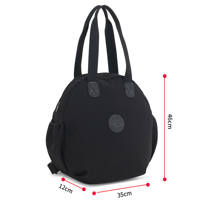 Black Round Bags Women Fashion Large Capacity Multifunctional Backpack Shoulder Bag Handbag