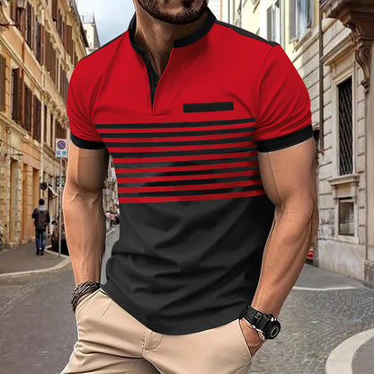 V-neck Buttons Top Men's Henley Shirt