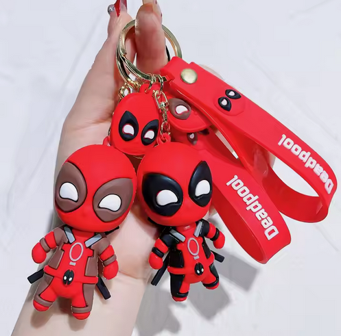 Kawaii Deadpool 3D PVC Keychain – Marvel Character Keychain