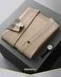 Wool Knitted Coat Men's Color Matching Casual Top