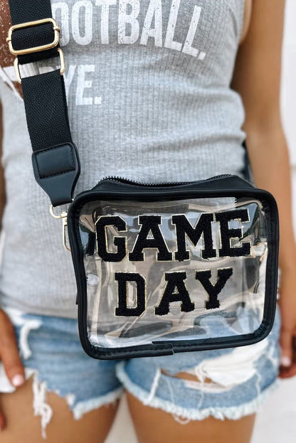 Fiery Red GAME DAY Rugby Football Clear Shoulder Bag