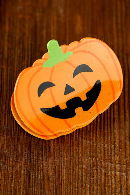 Orange Halloween Pumpkin Face Hair Claw