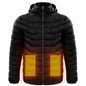 Men Heated Puffer Jacket Electric Heating Coat Insulated Hood Windbreaker 9Heat Zones