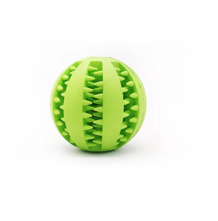 Non-Toxic Natural Rubber Pet Chew Toys - Interactive Tooth Cleaning Food Dispensing Dog Toy Balls