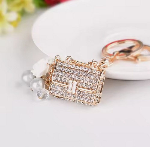 Sparkling Rhinestone Keychain - Elegant Bag Pendant Gift for Women