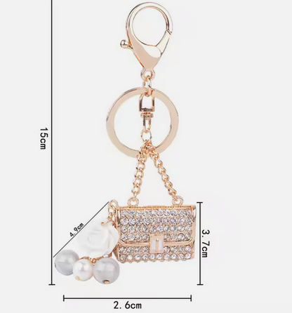 Sparkling Rhinestone Keychain - Elegant Bag Pendant Gift for Women