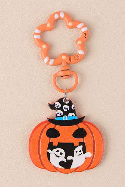 Carrot Halloween Ghost Wizard Jack-o-lantern Keychain