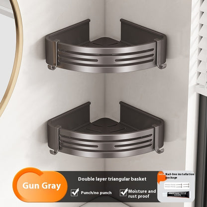 Gray Towel Rack Bathroom Punch-free Bathroom Rack