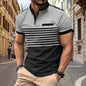 V-neck Buttons Top Men's Henley Shirt