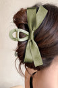 Coffee Bow Decor Large Hair Claw Clip