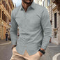 Button Casual Long Sleeve Shirt Top Men