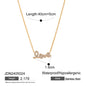 Simple Clavicle Chain Gold Stainless Steel Rhinestone Full Diamond Female